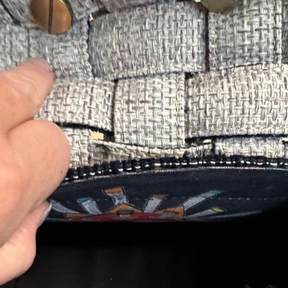 Kooreloo Black Tweed Crossbody Bag NWOT - Picture 3 of 5